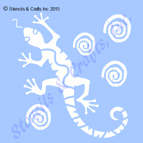 11" EIDECHSE SCHABLONE GECKO WESTERN SOUTHWESTERN TEMPLATE SONNENSCHABLONEN BASTELN NEU - Bild 1 von 1