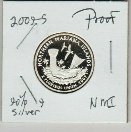 Nördliche Marianen 2009 S Quarter Dollar SILBER PP Sea Gulls Beach SEV+