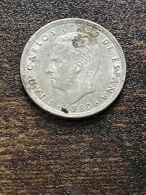 1980 Spain 5 Ptas Actual Coin TK7776*