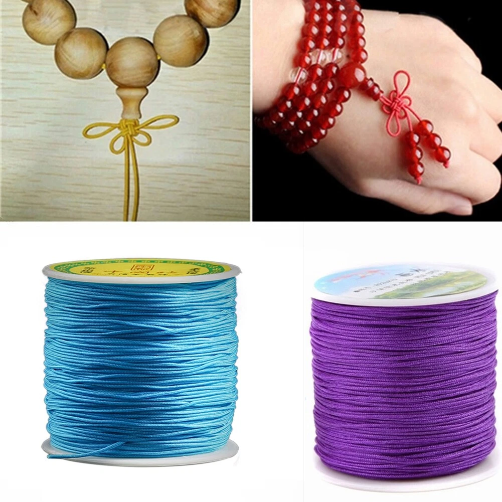 1mm 100m Nylon Macrame Chinese Knot Cord Bracelet Bead Making Rurable