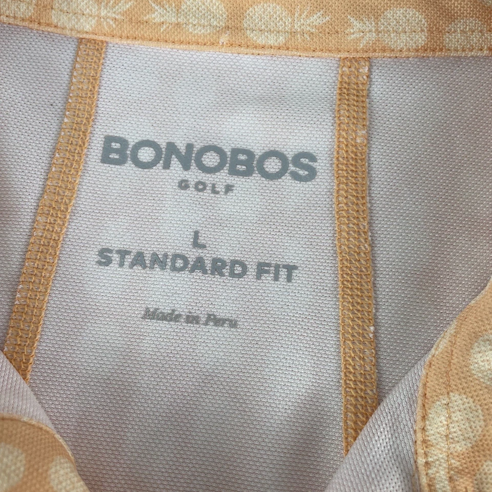 Polo de golf Bonobos adulto grande estándar naranja piñas rendimiento para hombre Foto 3 de 4