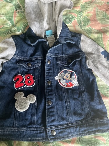 Disney Mickey Mouse Bomber Jacket, Denim Hoodie & Micksville Hoopers Jersey - Picture 9 of 20