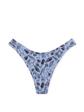 Victoria's Secret PINK - M Smooth Cotton Thong Panty - Blue Ice Cream - Medium