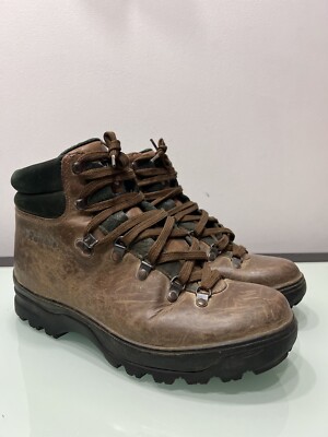 Raichle Switzerland Men Size 6.5 Women 7.5 Brown Leather Hiking Boot Raichle Switzerland Mammut Gore-Tex Brown Leather Trail  main image 3