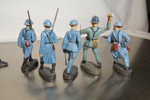 Elastolin 8x franz. Soldaten kämpfend 7cmSerie Sammlerstücke WK2 Lot:LW/20/30/13 - Bild 12 von 12