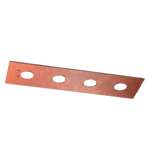 Modern Rectangular Path Glass Copper Leaf Ceiling Light 4 Lights Gx53 - Picture 1 of 4