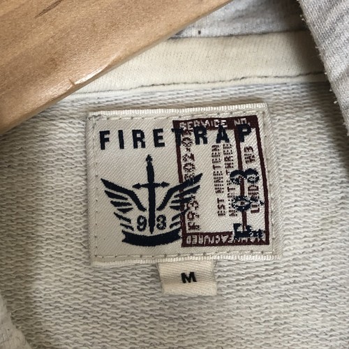 Firetrap Hoodie Mens M Medium Beige Pullover Pocket Hooded Drawstring - Picture 12 of 19
