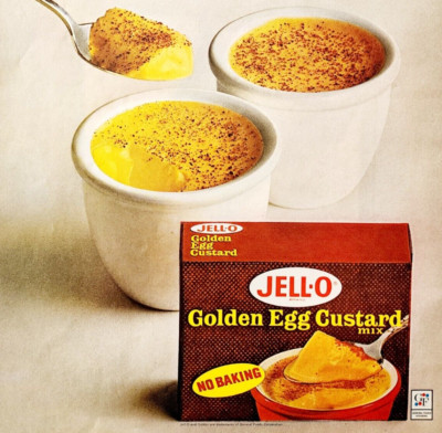 1966 Jell-O Golden Egg Custard Advertisement Vintage Pudding Dessert DWJJ11