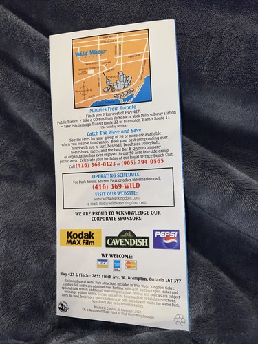 Wild Water Kingdom * Toronto * Caribbean Cove * Travel / Brochure - Picture 2 of 6