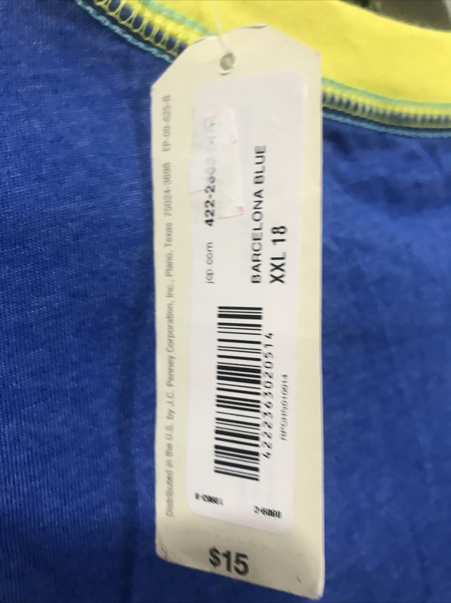 ASUです Arizona Boys Short Sleeve Blue T Shirt Size XXL 18 (TW-3828