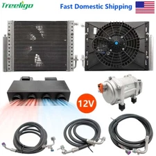 12V Underdash Car Air Conditioner Electric AC Compressor Evaporator Heat&Cool