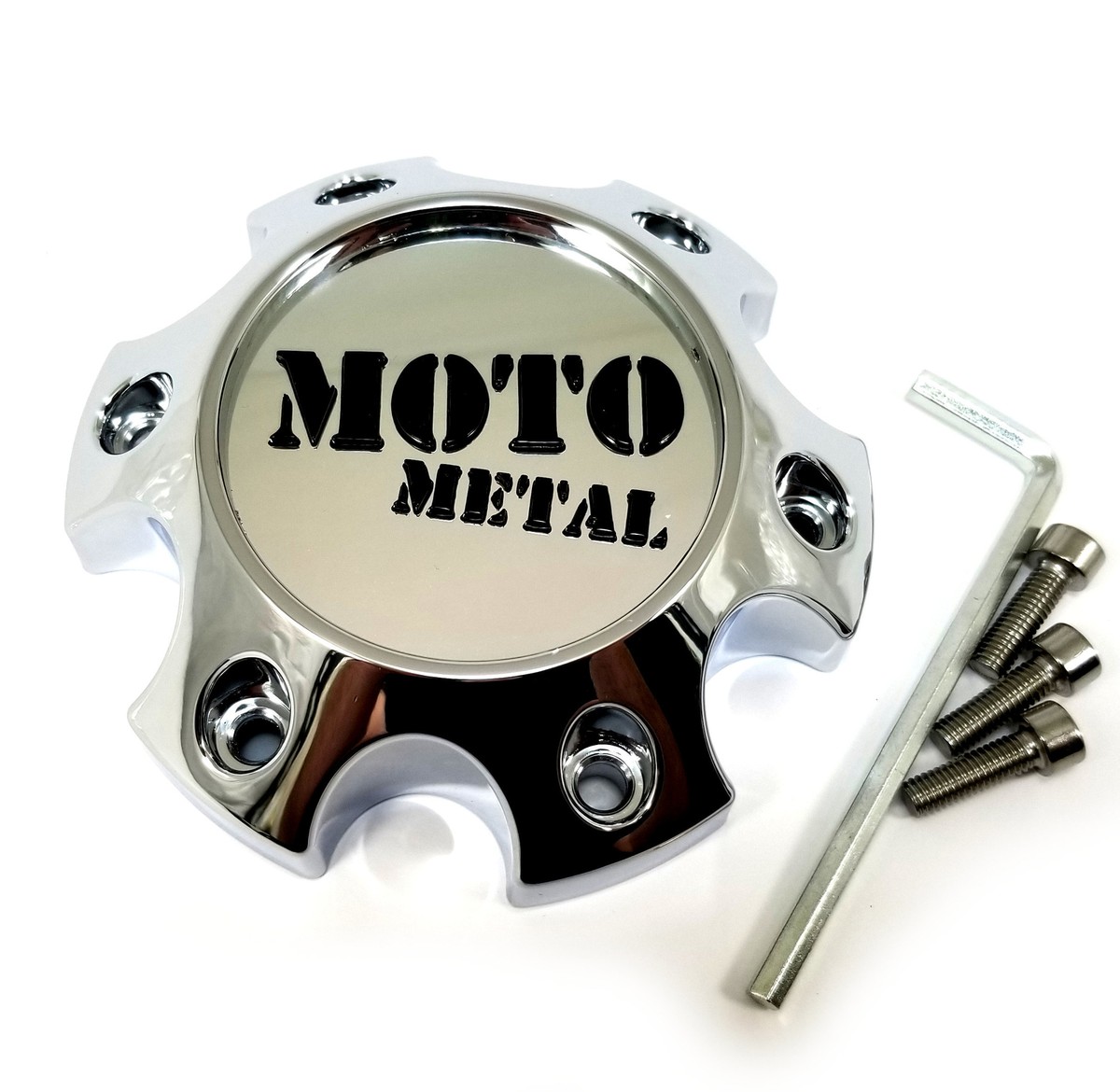mokumoko1998　1001 Moto Metal Chrome Wheel Center Hub Cap 6lug Mo985 Breakout