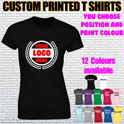 Damen Personalisiertes T-Shirt Bedruckt Arbeitskleidung Paket Uniform Oberteil Damen Individuell Neu