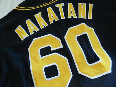 NEW MIZUNO Japan NPB HANSHIN TIGERS Baseball Jersey #60 NAKATANI