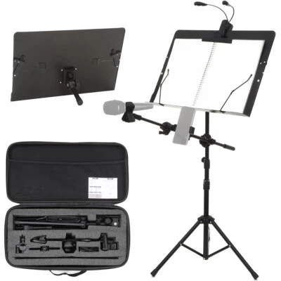 DSL DAILY SUPPLY LTD. DSL Music Stand with Light Carry Case Phone Clip and Microphone Clip Foldable