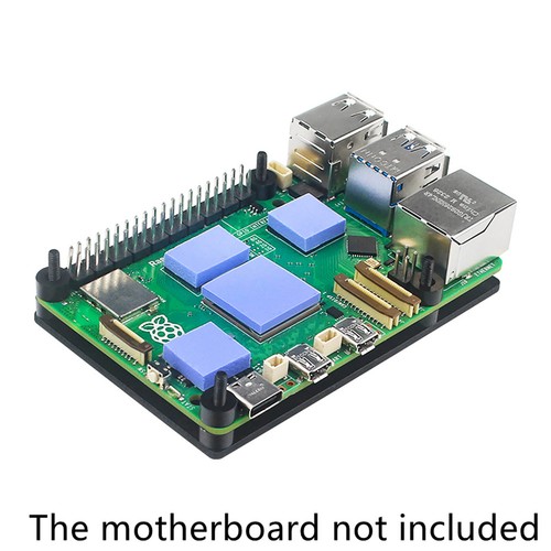 For Raspberry Pi 5 Aluminum Alloy Case with Temperature Controlled Cooling Fan - Afbeelding 9 van 11