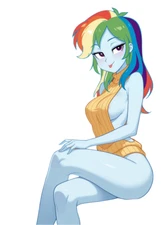 Rainbow Dash MLP Waifu Weatherproof Anime Sticker 6" Car Decal