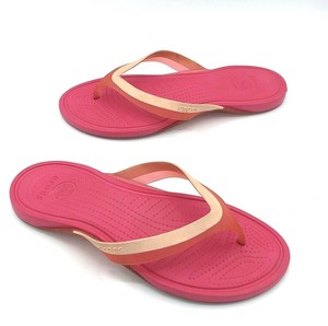Crocs Womens Rubber Slip On Thong Sandals Pink Size 10 | eBay