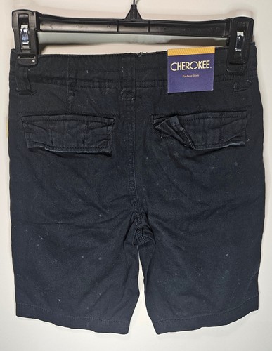 Cherokee Size 8 Boys Dark Navy I Cargo Flat Front Shorts 100% Cotton - Picture 3 of 7