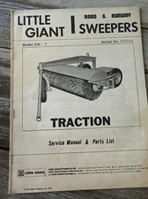 Little Giant Model 200-7 Traction Sweeper Operation Service Parts Manual Catalog