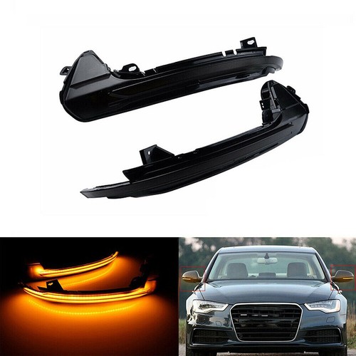 Pair Sequential LED Turn Signal Side Mirror Light Fits Audi A6 C7 S6 RS6 2012-18 - Picture 8 of 15