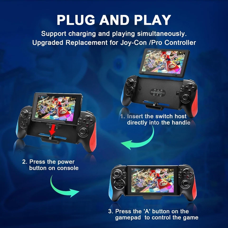 Dual Vibration Handheld Controller Grip Gamepad For Nintendo Switch Joy-con Game - Image 4 of 4