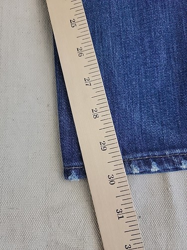 Bonobos Jeans Herren 33x30 * Slim Straight Mid Rise Distressed Blau Stretch Dad - Bild 3 von 17