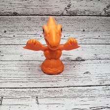 Orange Pterodactyl Plastic Flying Dinosaur Toy 3.25 " Tall Play-Doh Tool Figure