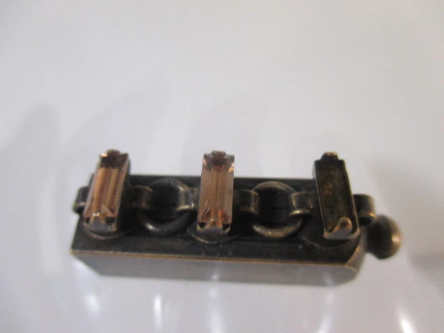 Anillo Tornillo DANNIJO Elsa Cristal Latón Talla 7 Nuevo Sin Etiquetas $295 Irrg Foto 3 de 4