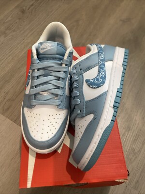 Nike Dunk Low Essential Paisley Pack Worn Blue DH4401-101 Women's 5.5W 4M