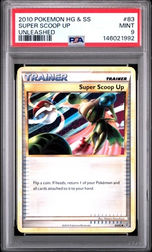 2010 POKEMON HEARTGOLD & SOULSILVER UNLEASHED #83 SUPER SCOOP UP PSA 9