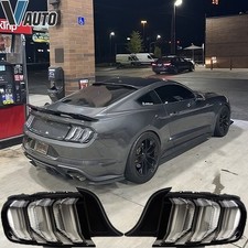 For 2015-2023 Ford Mustang Clear Led Sequential Tube Tail Lights Brake Lamp Pair