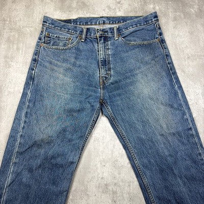 Levi's 505 Regular Fit Jeans Mens 36x29 Blue Straight Leg Denim Workwear USA Y2K