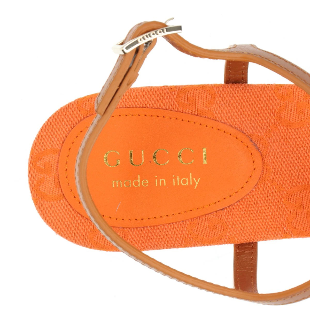 GUCCI GG leather sandals 37 women's brown storage bag with box thumbnail 9