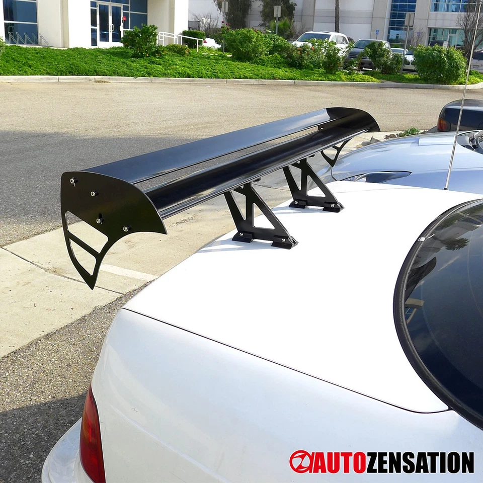 F1 GT Style Adjustable Dual Deck Trunk Spoiler Wing 52" Aluminum - Изображение 2 из 4