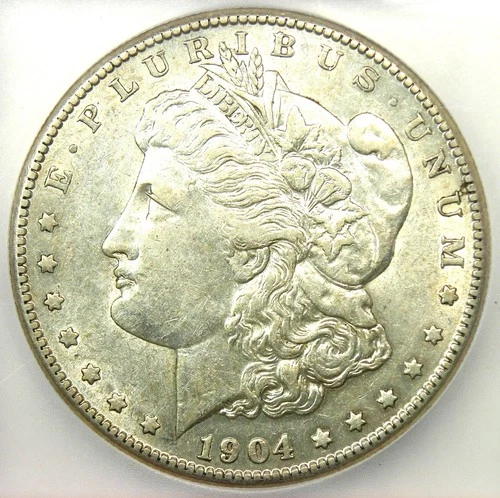 1904-S Morgan Silver Dollar $1 Coin - Certified ICG AU50 - $1,600 Guide Value