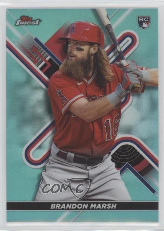 2022 Topps Finest Aqua Refractor 31/199 Brandon Marsh #11 0yy3