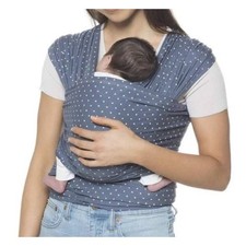 Ergobaby Blue Peach Polka Dot Aura Wrap Baby Carrier