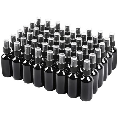 Glass Small Spray Bottle 2 oz 48 Packs,Fine Mist Sprayer Small 48Pack Black