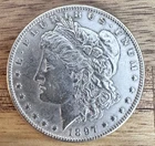 1897-P Morgan Silver Dollar, AU, Philadelphia Mint.
