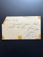 Jim Parker Signed GPC STAMPED 1957 Ohio State Government Postcard
