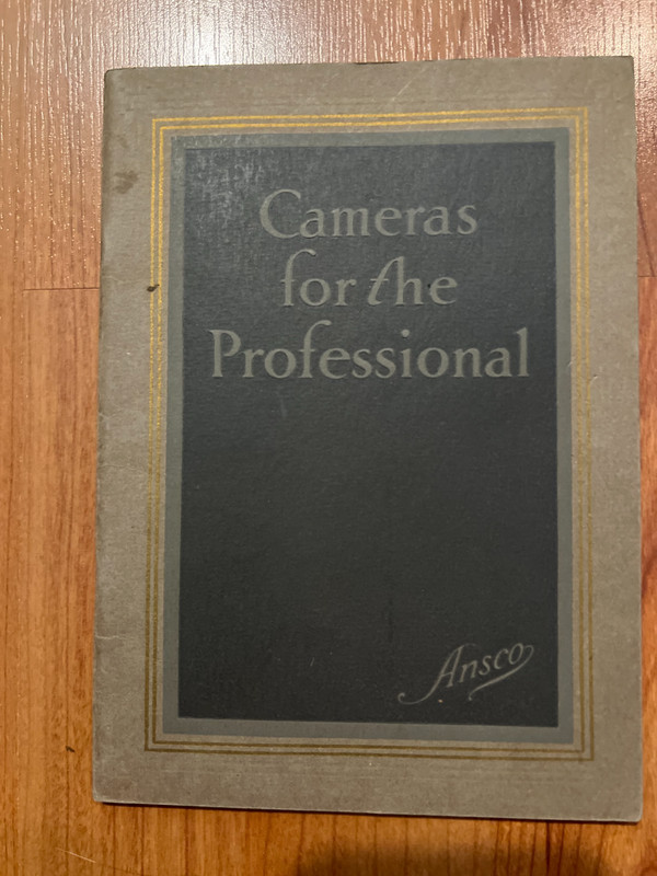 1911 Ansco catalog of professional cameras & supplies