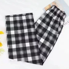 Trousers Pants Checkered Fashionable Female Harajuku High Waist Korean Style
