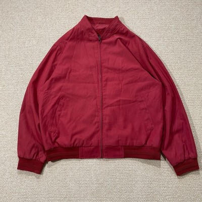 Canson of Denmark Bomber Jacket Mens Large 52 EU Red Brushed Cotton Premium