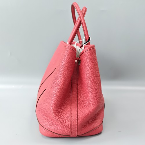 Hermès Garden Party 30 Tote Bag Pink Clemence Leather Good Condition - Picture 3 of 3
