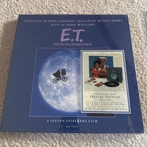 E.T. The Extra Terrestrial Storybook Vinyl LP Michael Jackson Poster Sealed Hype