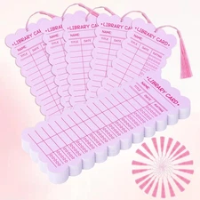 50 PCS Reading List Bookmarks Christmas Book Tracker with 50 Bookmark Tassels...