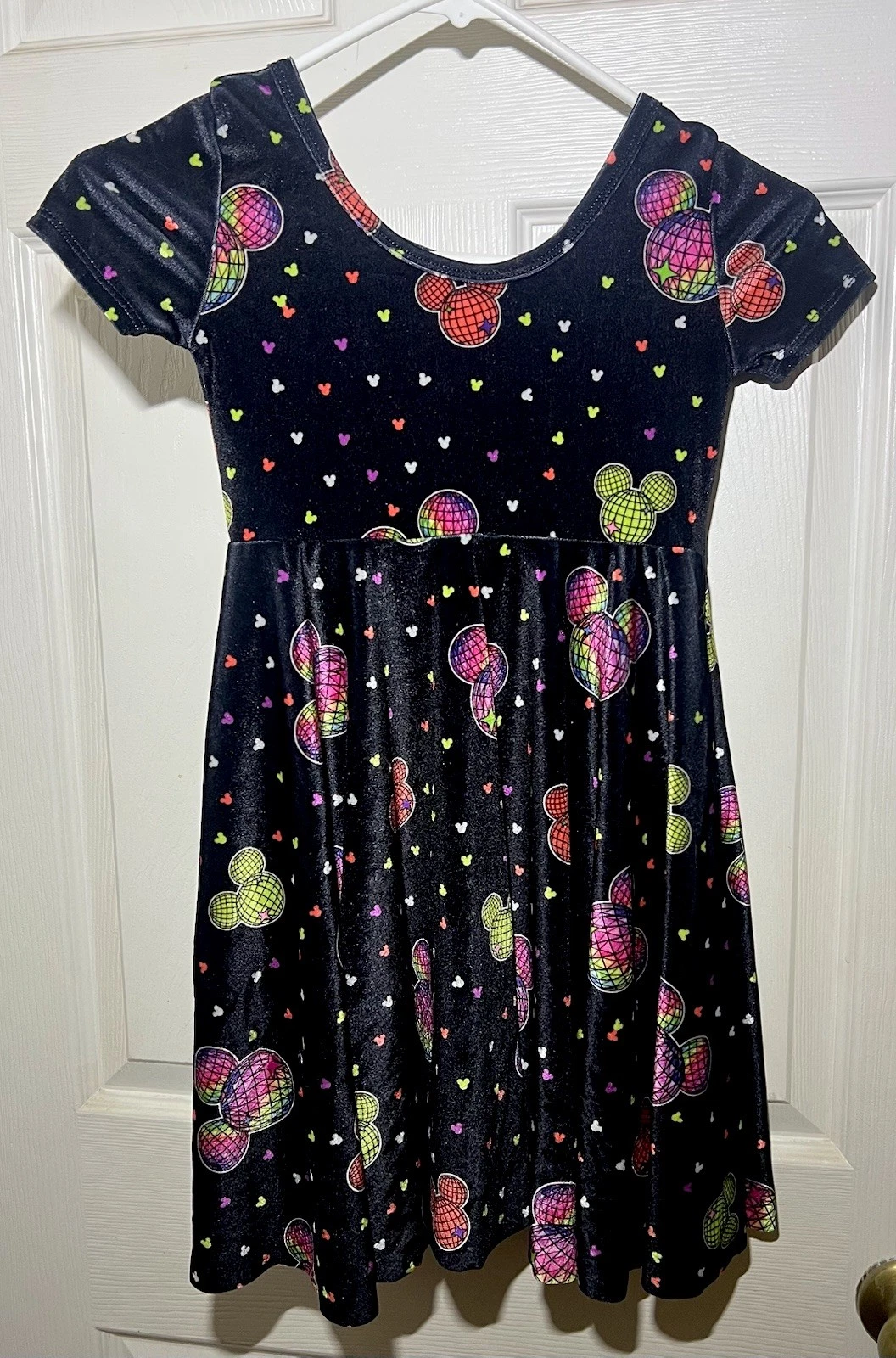 Wild Rich Kids Velvet Disco Mickey Twirl Dress 7/8
