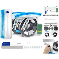 22-Piece Filament Storage Kit with Auto Pump, 10 Vacuum Bags Included