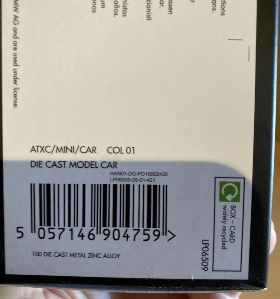 Hornby Hobbies Die Cast Paul Smith Signature Stripe Mini Model Car Brand New - Image 4 of 4